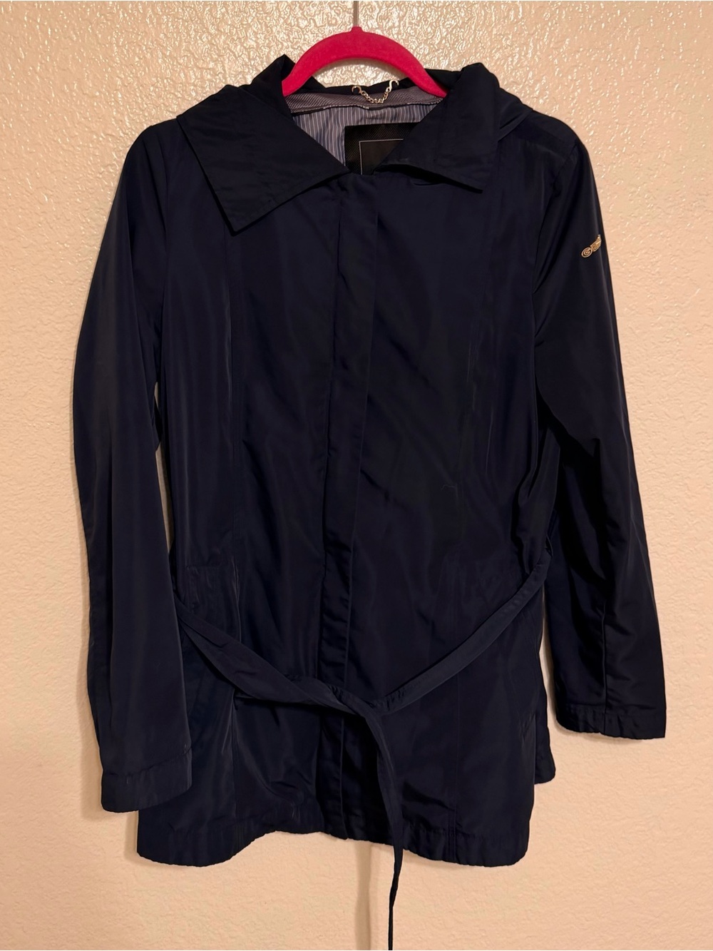 Geox Navy Lightweight Belted Breathable Women’s Rain Jacket